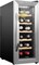 Ivation 12-Bottle Thermoelectric Wine Cooler, Stainless Steel Freestanding Wine Fridge